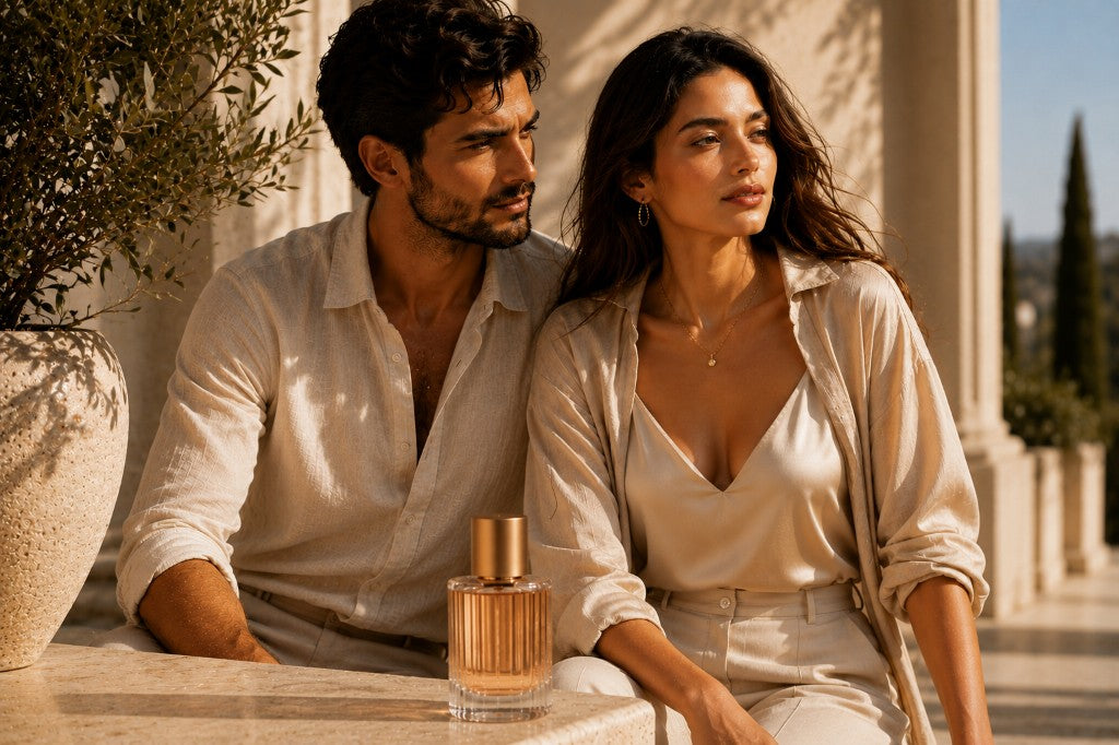 Unisex luxury fragrance collection by Axiom Aromas — timeless Mediterranean scent for every identity